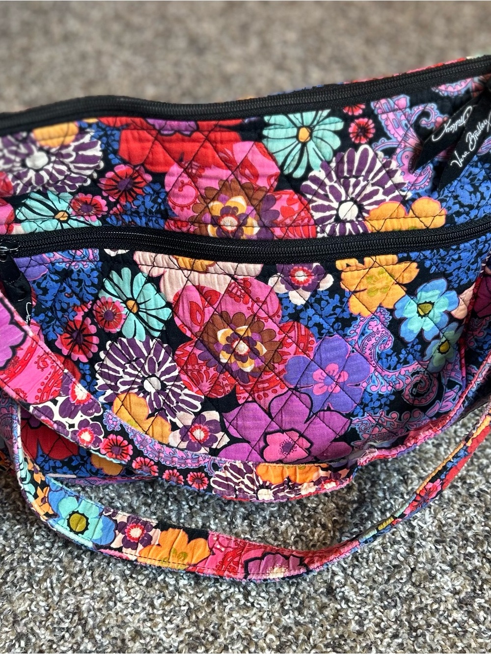 Vera Bradley Quilted Shoulder Bag in Bright Multi Floral